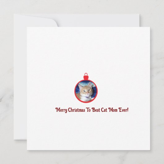 Christmas, Best Cat Mom Ever , Flat Card (裏面)