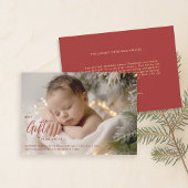 Christmas Best Gift Calligraphy Modern Baby Photo 案内状
