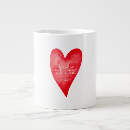Christmas Bible Mug Matthew 5:5 ジャンボコーヒーマグカップ (正面)