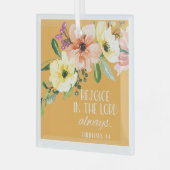  Christmas Bible Verse Glass Ornament ガラスオーナメント (正面左)