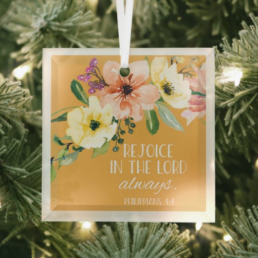 Christmas Bible Verse Glass Ornament ガラスオーナメント (インサイチュ)