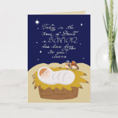 Christmas Bible Verse Luke Modern Custom Folded  シーズンカード (正面)