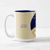 Christmas Bible Verse Luke Modern Personalized  ツートーンマグカップ (左)