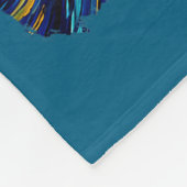 Christmas Bigfoot Santa Hat Van Gogh Starry Night  フリースブランケット (角)