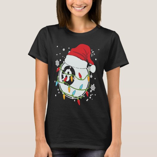 Christmas Billiard Funny Christmas Lights Xmas Tシャツ (正面)