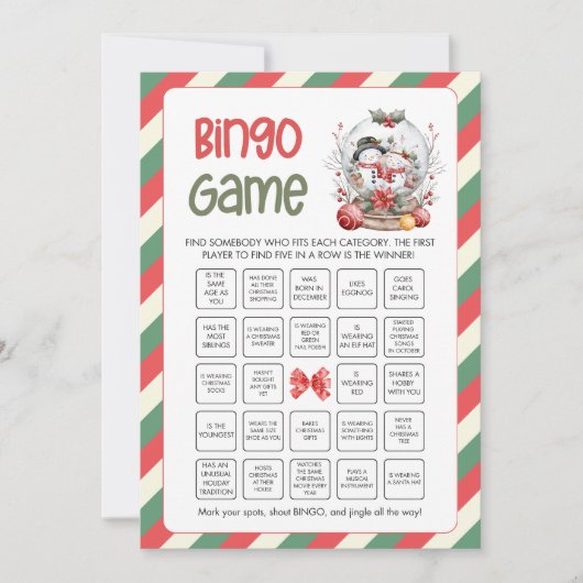Christmas Bingo Game シーズンカード (正面)