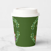 Christmas Bird On A Branch Paper cup 紙コップ (左)