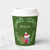 Christmas Bird On A Branch Paper cup 紙コップ (裏面)