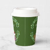 Christmas Bird On A Branch Paper cup 紙コップ (右)