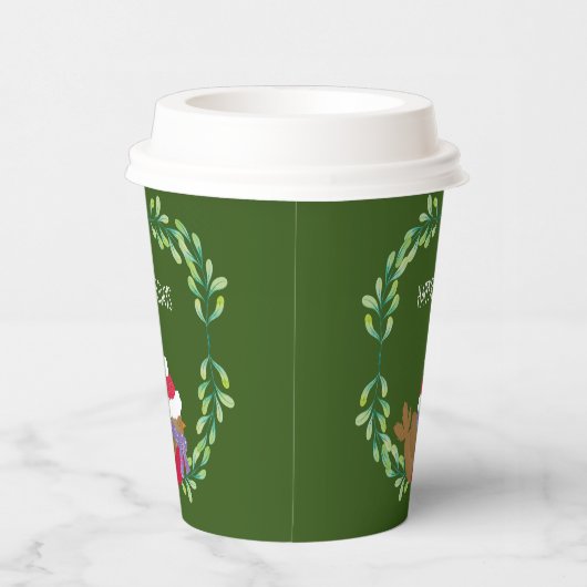 Christmas Bird On A Branch Paper cup 紙コップ (右)