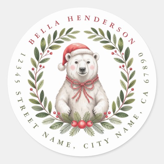 Christmas Birds Round Stickers ラウンドシール (正面)