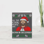Christmas Birthday Humor Funny Jesus Born In Decem カード (正面)