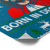 Christmas Birthday Humor Funny Jesus Born In Decem ポスター (角)