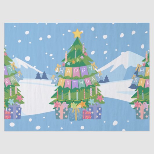 Christmas Birthday Tissue Paper December 25 Gift 薄葉紙 (正面)