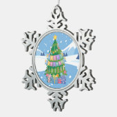 Christmas Birthday Tree Ornament (Dec. 25) スノーフレークピューターオーナメント (右)