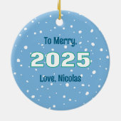 Christmas Birthday Tree Ornament (Dec. 25) セラミックオーナメント (裏面)