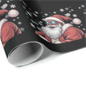Christmas Black African American Santa Xmas  ラッピングペーパー (ロールコーナー)