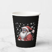 Christmas Black African American Santa Xmas  紙コップ (正面)