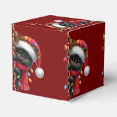 Christmas Black Cat Holiday Favor Box フェイバーボックス (裏面サイド)