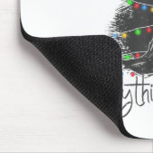 Christmas Black Cat It's Fine I'm Fine Everything  マウスパッド (コーナー)