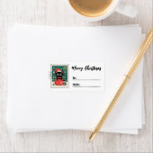 Christmas Black Cat Stamp Sticker Label ラベル (インサイチュ)