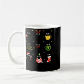 Christmas Black Cats Merry Christmas Cute Holiday  コーヒーマグカップ (左)