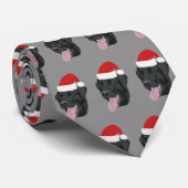 Christmas Black Labrador Retriever Dog ネクタイ (ロール)
