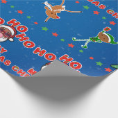 Christmas Black Santa Wrapping Paper ラッピングペーパー (角)