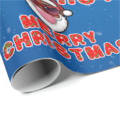 Christmas Black Santa Wrapping Paper ラッピングペーパー (ロールコーナー)