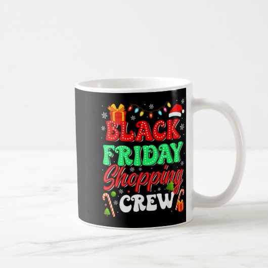Christmas Black Shopng Family Funny Friday Shopng コーヒーマグカップ (右)