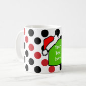 Christmas Blackboard +テキストまたはイメージ コーヒーマグカップ (正面左)