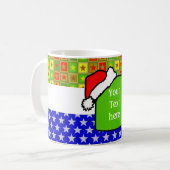 Christmas Blackboard +テキストまたはイメージ コーヒーマグカップ (正面左)