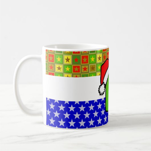 Christmas Blackboard +テキストまたはイメージ コーヒーマグカップ (左)