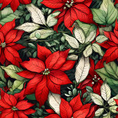 Christmas Blanket Red Poinsettia Festive Accent フリースブランケット