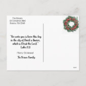 Christmas Blessings シーズンポストカード (裏面)