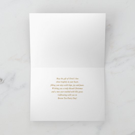 Christmas Blessings Angel Decorating Tree Star カード (内部)