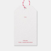 Christmas Blessings Elegant Typography Holiday  ギフトタグ (裏面)