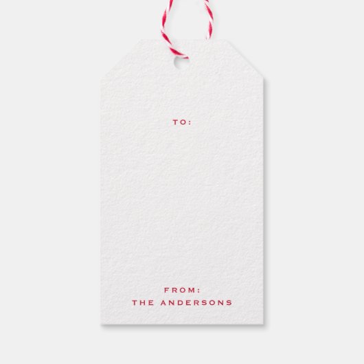 Christmas Blessings Elegant Typography Holiday ギフトタグ (裏面)