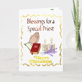 Christmas Blessings for a Priest. シーズンカード
