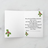 Christmas Blessings for a Priest. シーズンカード (内部)