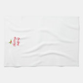 Christmas Blessings Holiday Holly Festive Colorful キッチンタオル (横)