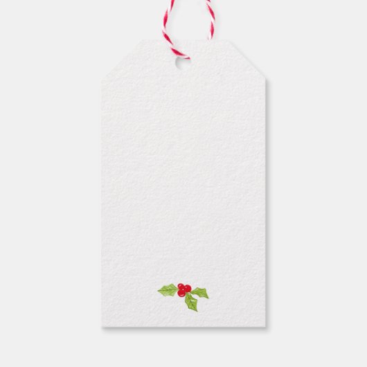 Christmas Blessings Holiday Joy Holly Merry  ギフトタグ (裏面)