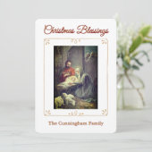 Christmas Blessings Nativity Scene Flat Card シーズンカード (スタンド正面)