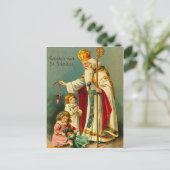 Christmas Blessings-St. Nikolaas シーズンポストカード (スタンド正面)