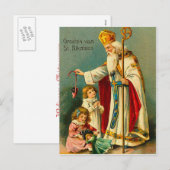 Christmas Blessings-St. Nikolaas シーズンポストカード (正面/裏面)