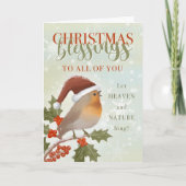 Christmas Blessings To All Heaven and Nature Sing カード (正面)