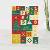 Christmas block pattern bauhaus style カード (正面)
