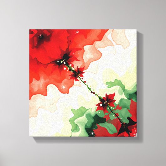 Christmas Bloom Frequencies Premium Wrapped Canvas キャンバスプリント (正面)