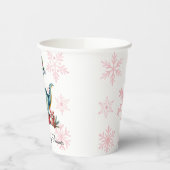 Christmas Blue Dino and Presents Boy Baby Shower 紙コップ (左)