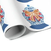 Christmas Blue Ginger Jar     ラッピングペーパー (ロールコーナー)